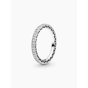 NEW PANDORA sparkle & hearts ring in silver